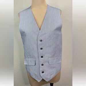 Banana Republic Seersucker Striped Vest Men's 40R M